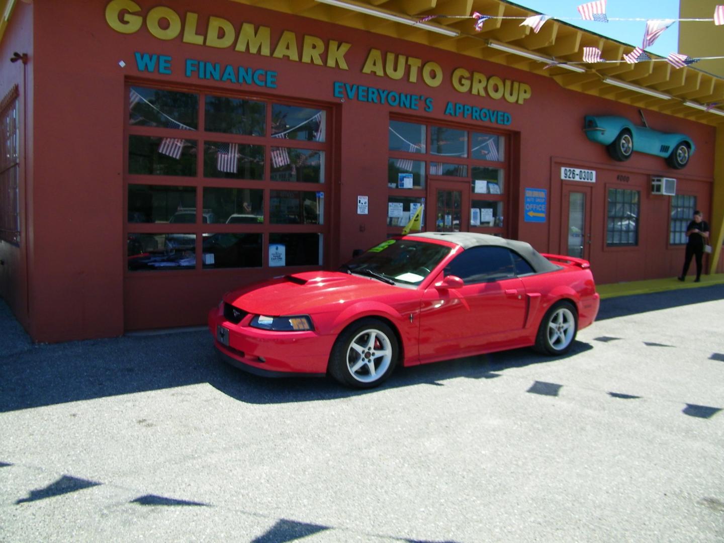 2004 Red /Black/Red Ford Mustang GT Deluxe Convertible (1FAFP45X64F) with an 4.6L V8 SOHC 16V engine, Manual transmission, located at 4000 Bee Ridge Road, Sarasota, FL, 34233, (941) 926-0300, 27.298664, -82.489151 - SUPERCHARGED - Photo#0